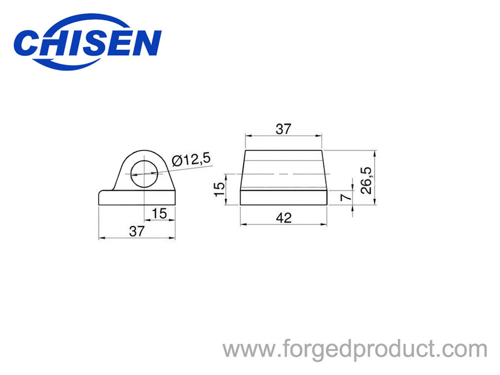 Forged Hinge, Heavy Duty, Diagram