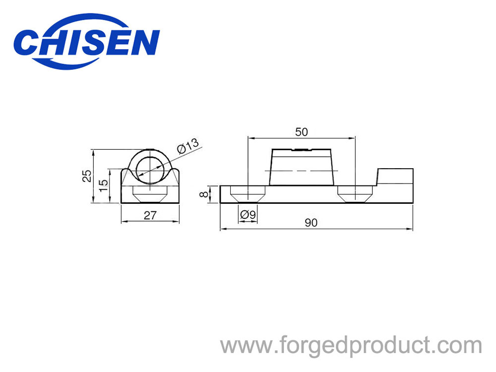 Hinge Set 90mm Diagram