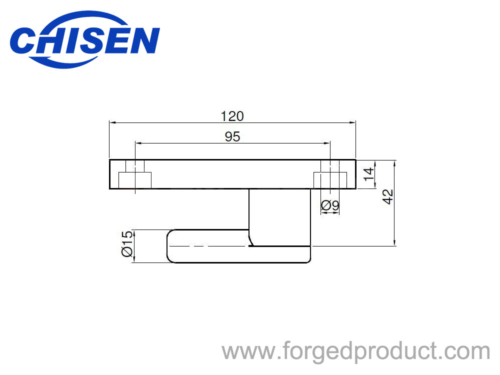 Hinge Pin 120mm, Drop Forged, Zinc Plated Diagram