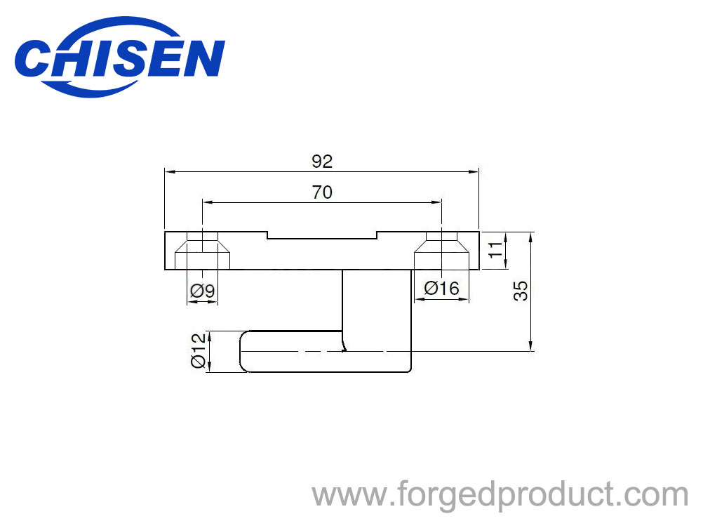 Hinge Pin 90mm, Drop Forged, Zinc Plated Diagram