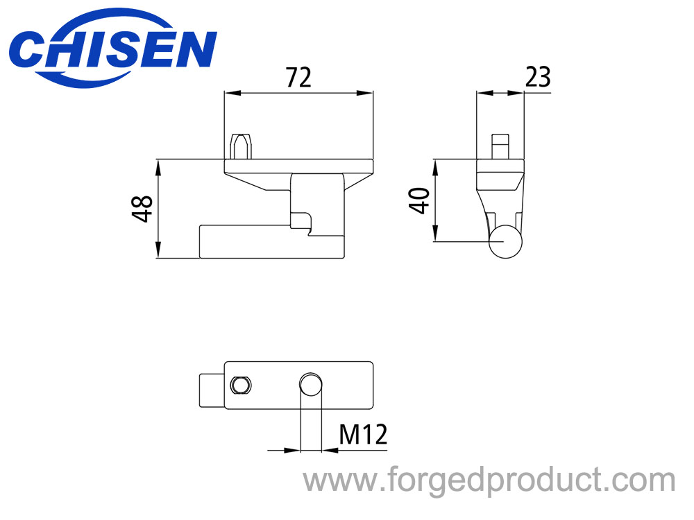 Sideboard Hinge TIR with Locking Peg for Anchor, Diagram