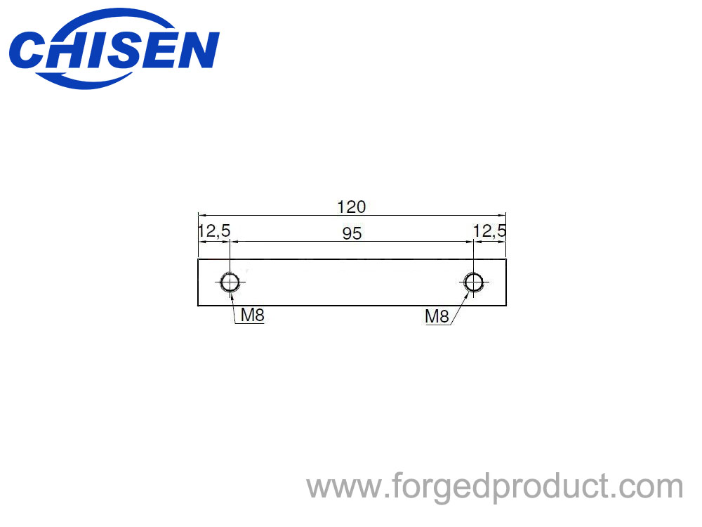 Steel Sheet 95mm, 120X18X6mm, Diagram